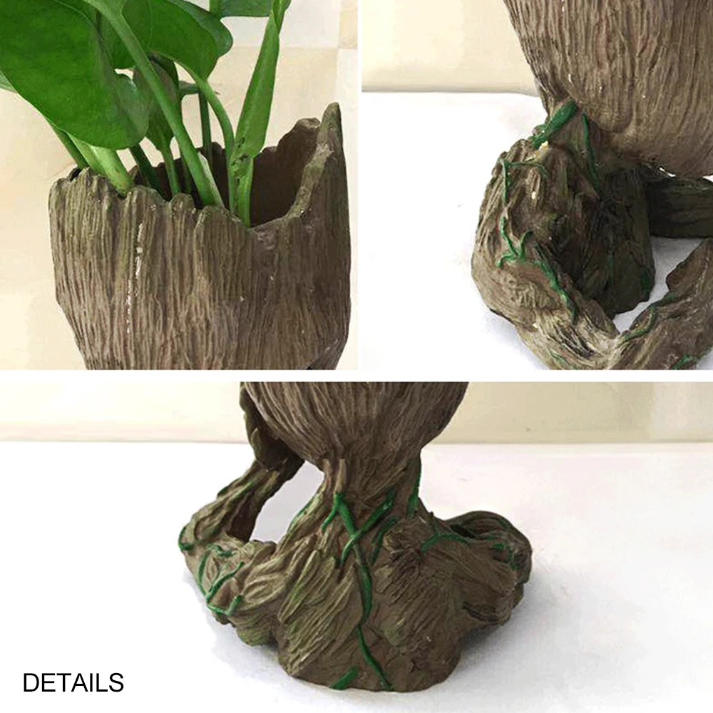 

Groot Statue Home Decoration Statue Flower Pot Desktop Pen Holder Crafts Children's Room Fairy Tale Garden Decorations