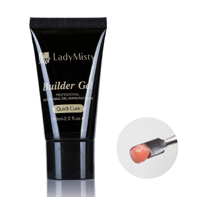 60ml Natural Pink Ladymisty 60 мл полигель для ногтей быстрое наращивание ногтей кристаллический желе полигель для ногтей УФ светодиодный Твердый акриловый строительный гель для ногтей - Цвет: 60ml Natural Pink