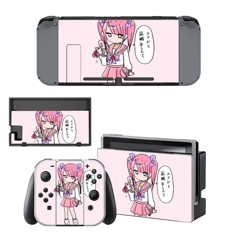 Наклейка в стиле аниме Menhera Chan Nintendo Switch наклейка для s скины консоли и контроллера