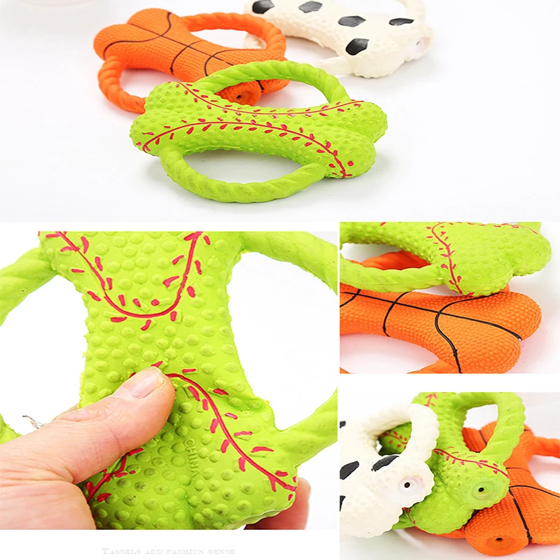 Умные пищалки для собак 3 цвета жевательная игрушка прочный питомец летающая