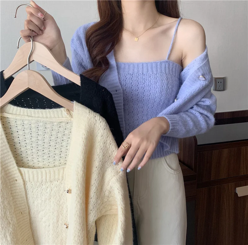

Женский короткий свитер свободного покроя, кардиган с подкладкой для ранней осени, 2021