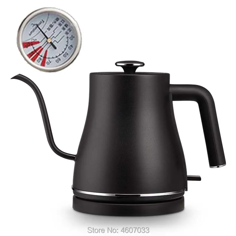 Electric Stainless Steel Coffee Drip Gooseneck Kettle Pot with thermometer Teapot Kettle Tea Maker Hight Quality Bottle 220v