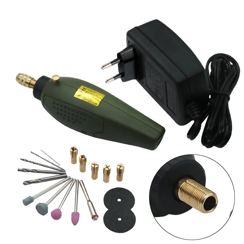 12V DC Wood Carving Grinding Machine Miniature Jade Carving Drill Hole Grinding Machine Orbital Sander Electric Cutting Tools