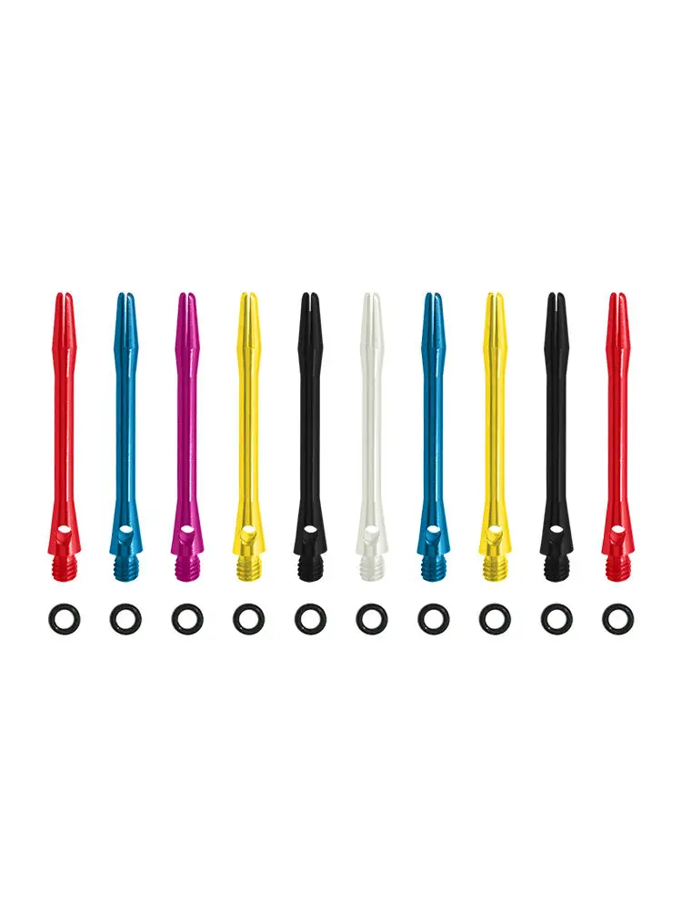

10Pcs Assorted Style Short Aluminum Dart Pole Shafts Shafts Mixed Color Pole