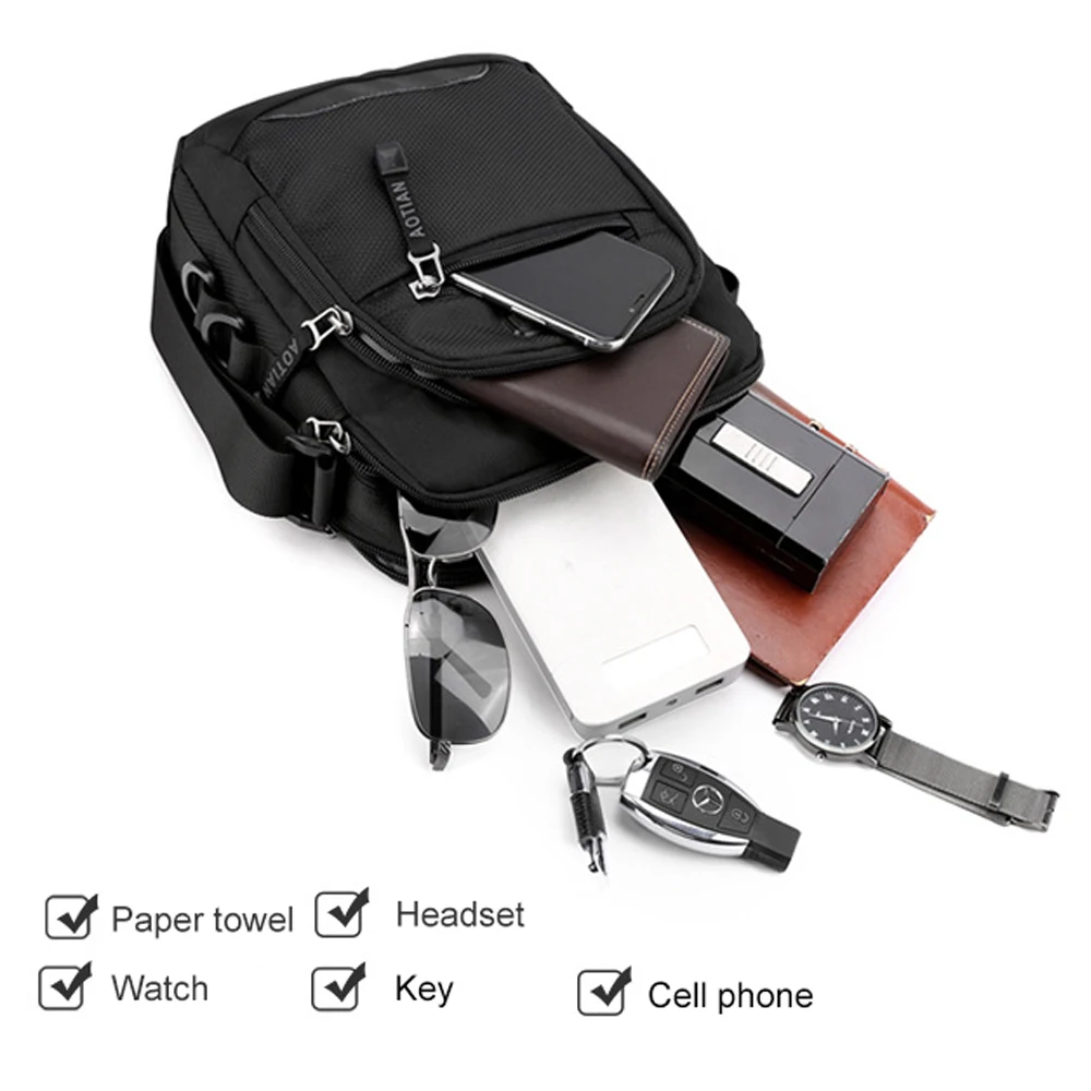 Сумка на плечо мужская водонепроницаемая мессенджер из ткани Оксфорд слинг-боди