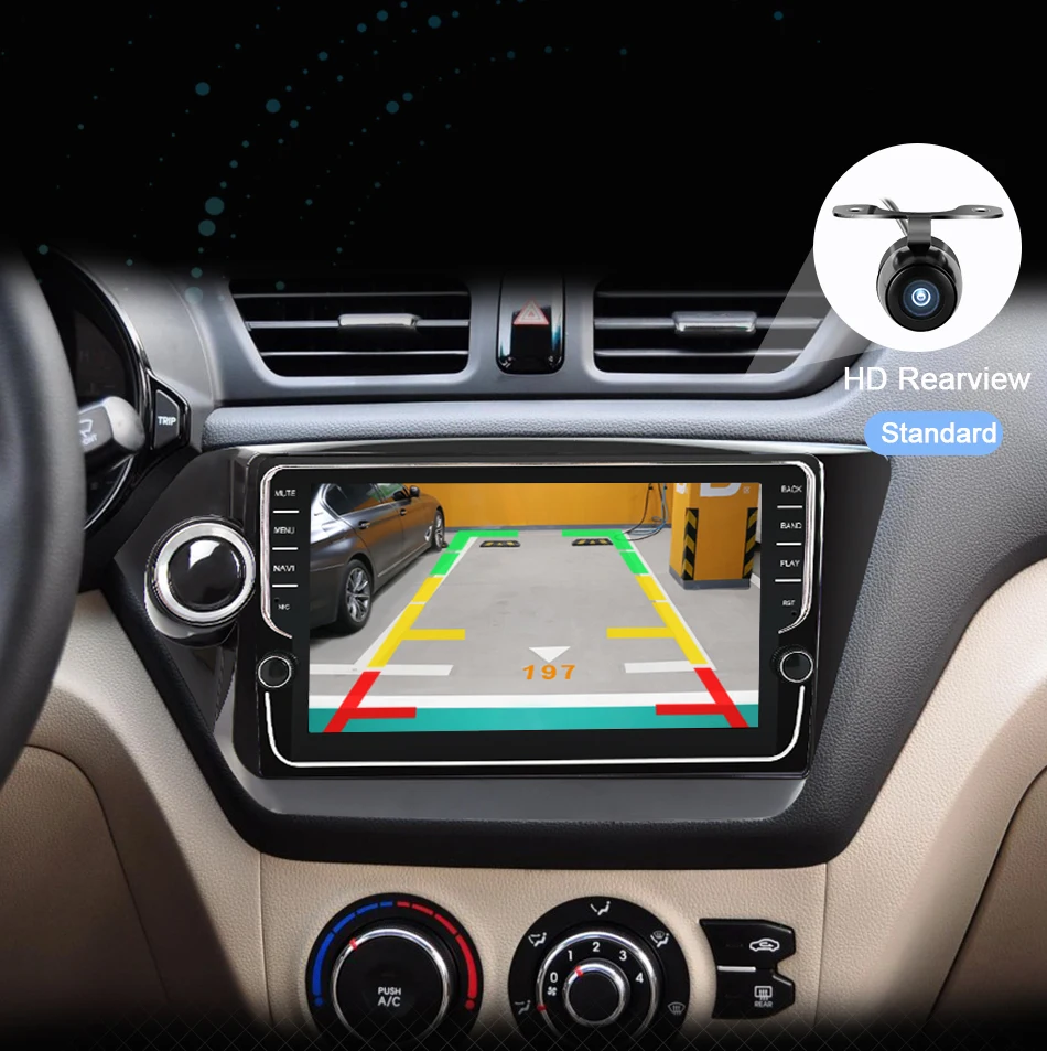 Eunavi 2 Din Автомобильный мультимедийный плеер gps Android 9 DVD помощи при парковке радио для Kia k2 RIO 2010 2011 2012 2013 PX6 4G+ 64G