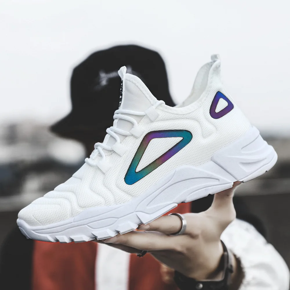 

Новая стильная повседневная сетчатая обувь, мужская спортивная обувь, модная повседневная модная мужская спортивная обувь для бега, мужска...