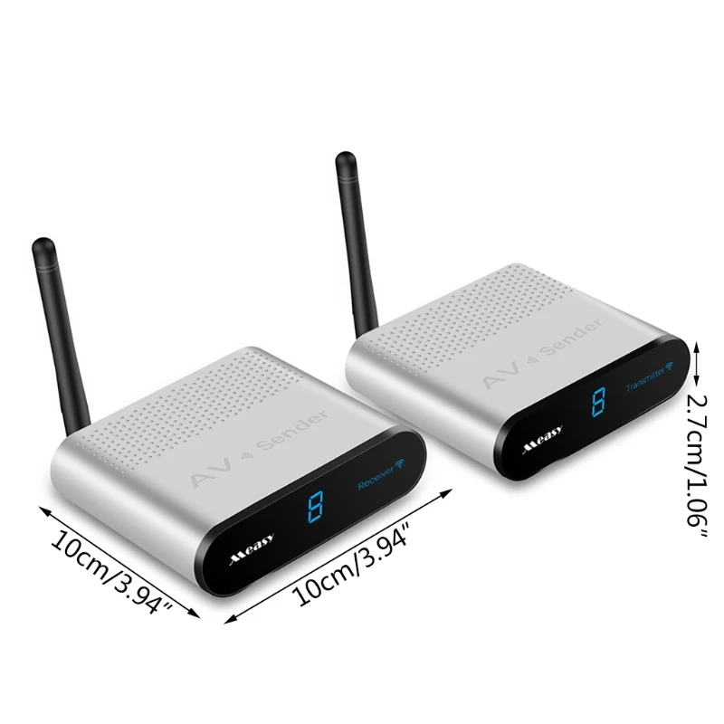 

2021 New Av530 2 Transmitter Receiver AV Wireless Transmitter RCA Composite Video Cordless Sender Receiver IR Remote Signal