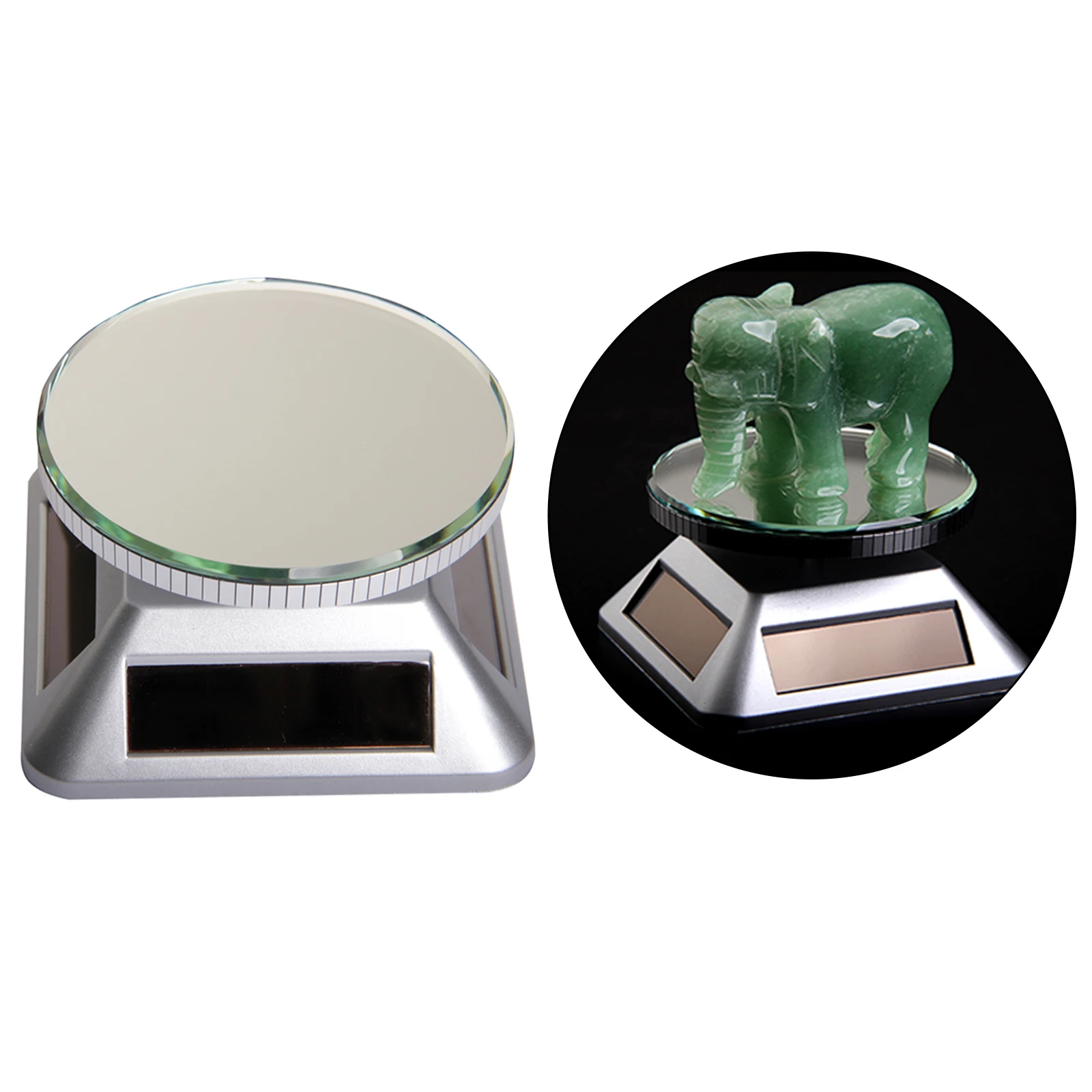 

360 Rorated Solar Display Stand Holder Turntable Show Case Hobby Collection