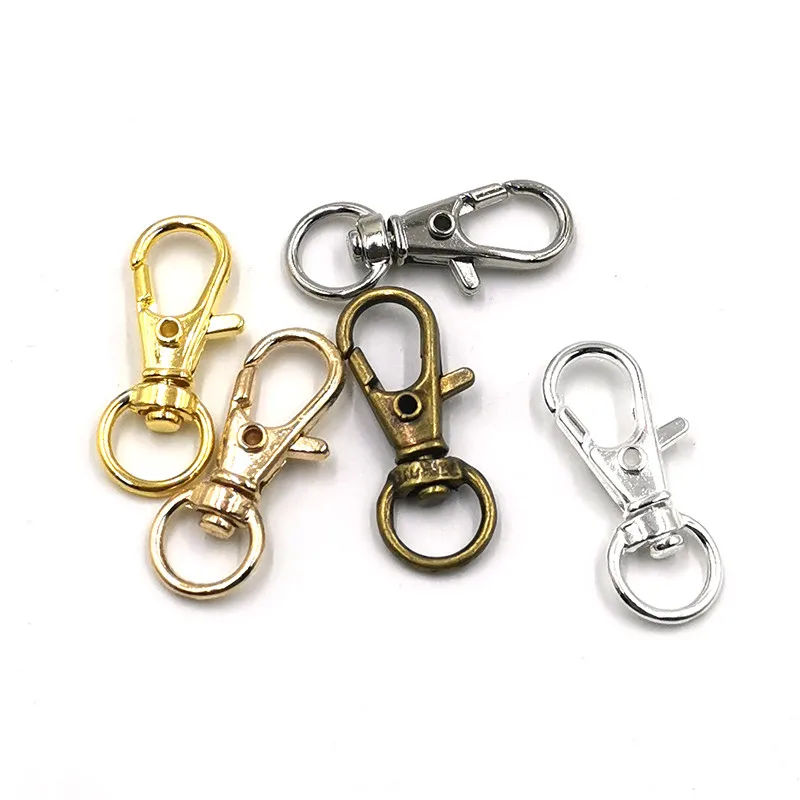 

6-10 Pcs/Lot Gold Silver Color Key Chain Clasps Essential DIY Jewelry Making Findings&Components
