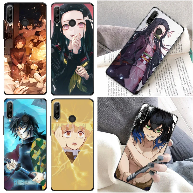 

Demon Slayer Kimetsu No Yaiba Agatsuma Zenitsu Kamado Tanjirou Kamado Nezuko Phone Case For Huawei P30 Pro Lite Funda Cases