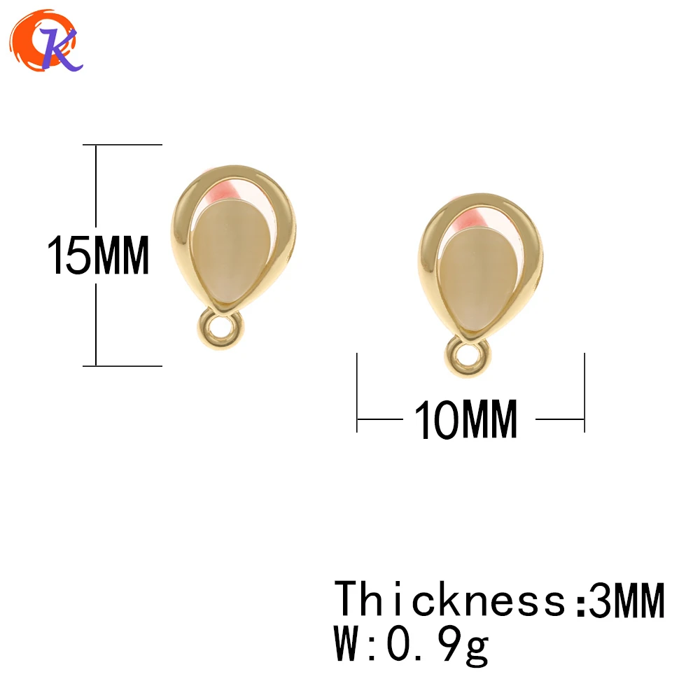 

Cordial Design 100Pcs 10*15MM Jewelry Accessories/Earrings Stud/Drop Shape/Cat Eye Effect/DIY Making/Hand Made/Earring Findings