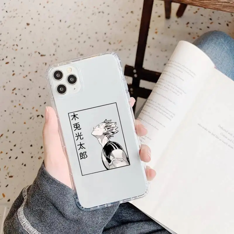 

Anime Oya Oya Oya Haikyuu Love Volleyball Phone Case Transparent soft For iphone 5 se 6 6s 7 8 11 12 plus mini x xs xr pro max