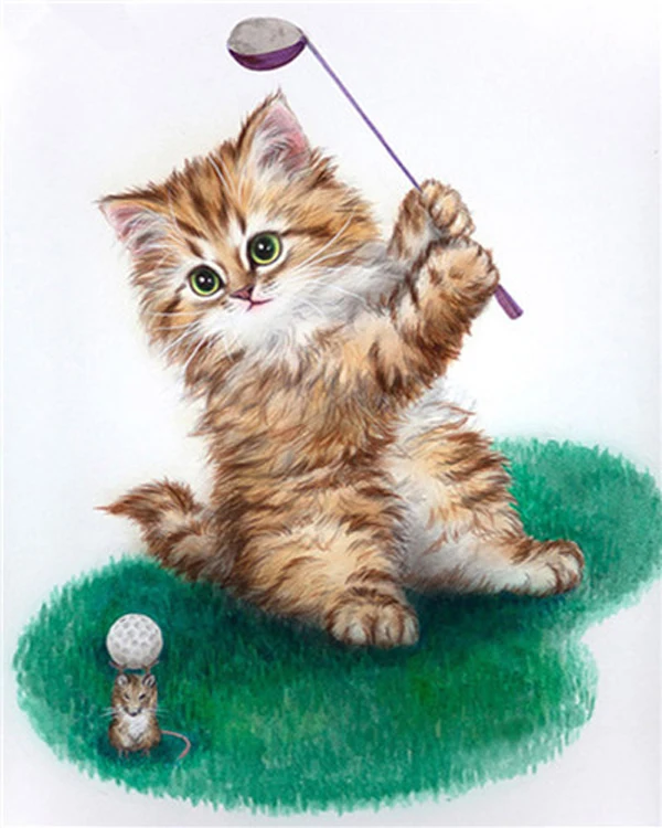 

Love.Thanks Animal Diamond Mosaic Pet Cat 5D Diamond Painting Cross Stitch Kit Diamond Embroidery Painting
