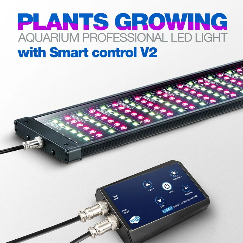 with Timer V2 LICAH свежая вода аквариумное растение светодиодный светильник LDP-2000 - Цвет: with Timer V2