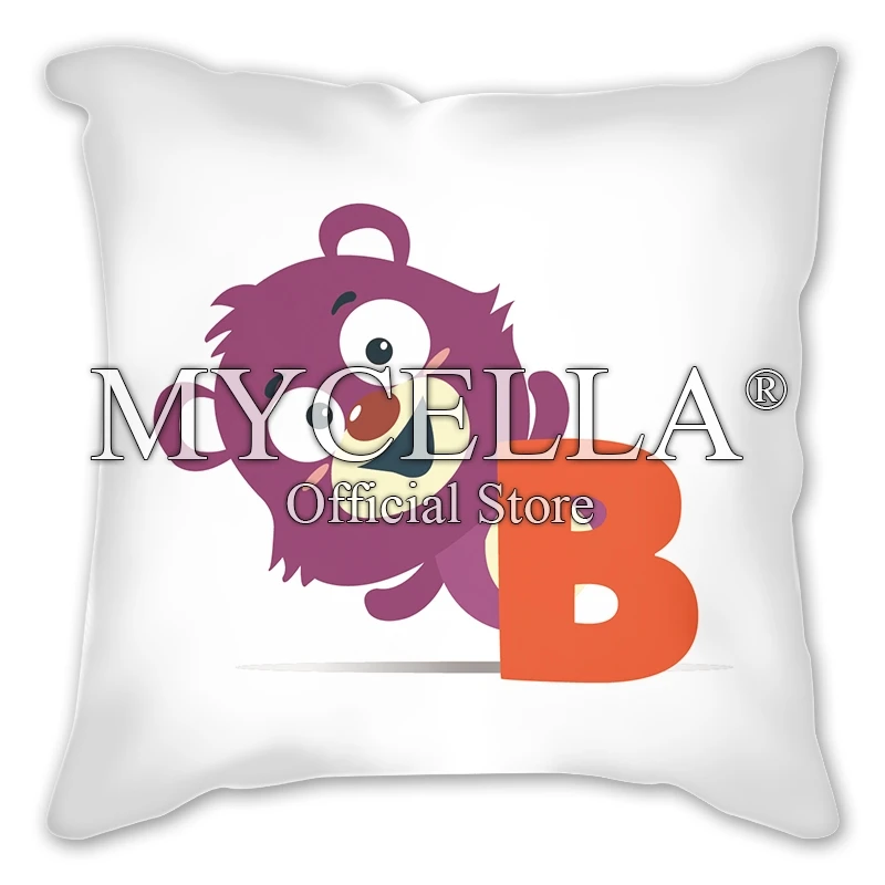 Забавные наволочка с животными подушки Творческий 26 букв чехол для дивана Дома