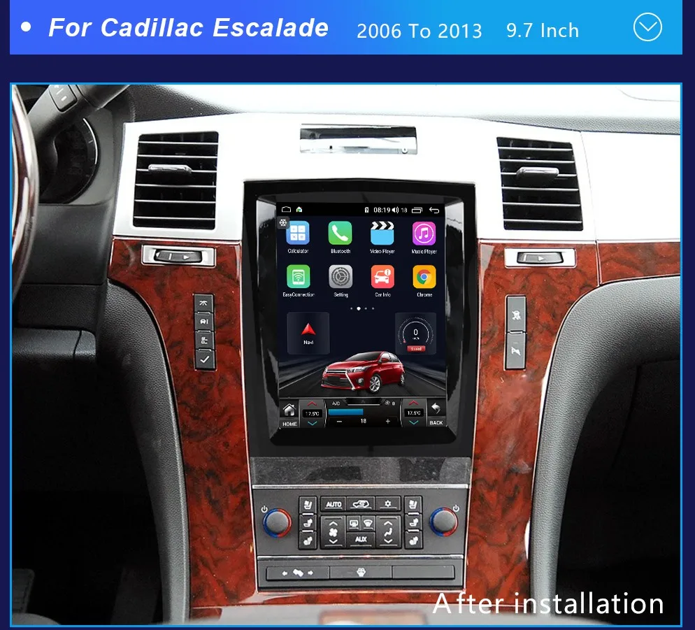 

6G128G Android 10 9.7 Inch Auto Radio Multimedia Gps Navigatie for Cadillac Escalade/Sls 4G Wifi Usb