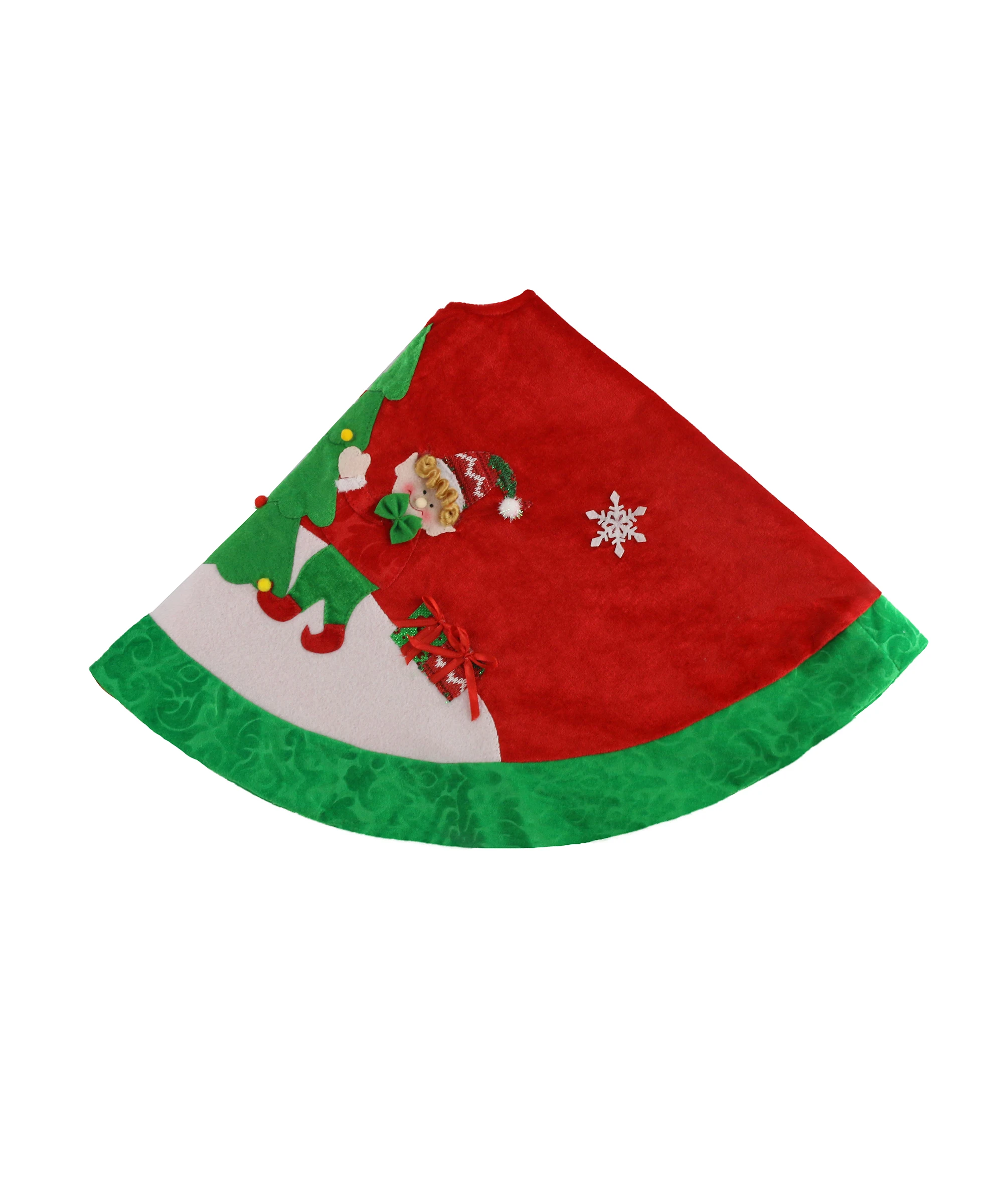 Прямая поставка Рождественская юбка с рисунком елки яркая для искусственным