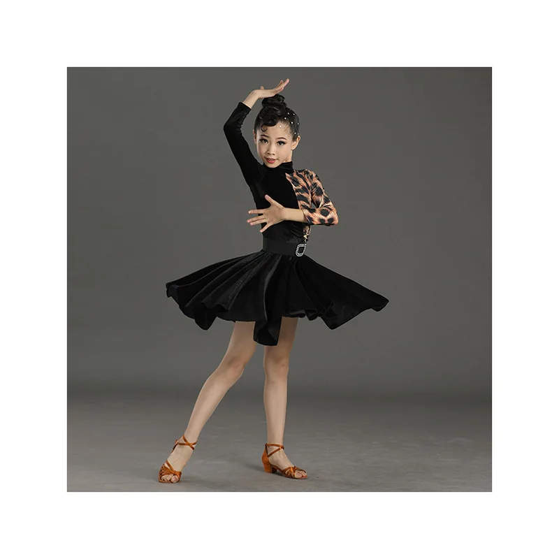 Платье для латиноамериканских танцев девочек детские костюмы выступлений и