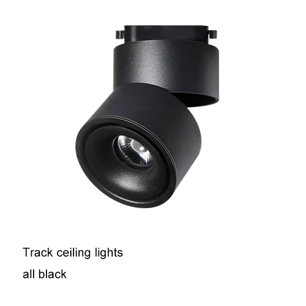 track all black Surface Mounted LED Ceiling Lights Kitchen Fixtures COB Back ground Spot Lamp Angle Adjustable Black White Lampshade AC85-265V - Цвет корпуса: track all black