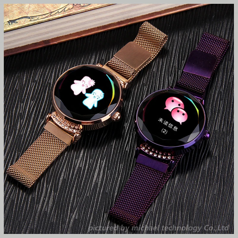 Смарт часы для женщин Водонепроницаемый фитнес трекер браслет сердечного ритма