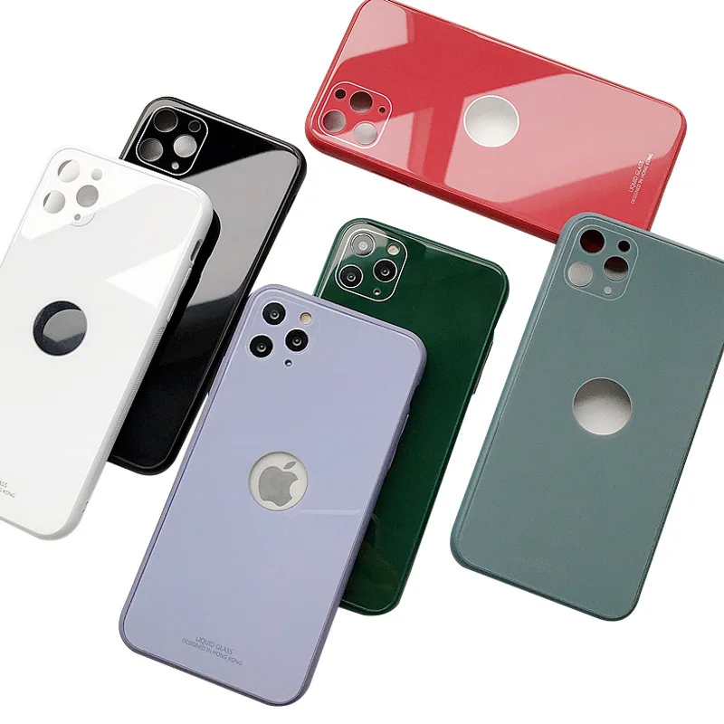 Tempered Glass Phone Case for IPhone 11 Pro XR XS Max 7 8 6 6S Plus Hard Protective Cases Anti-drop Lens Protection Cover | Мобильные