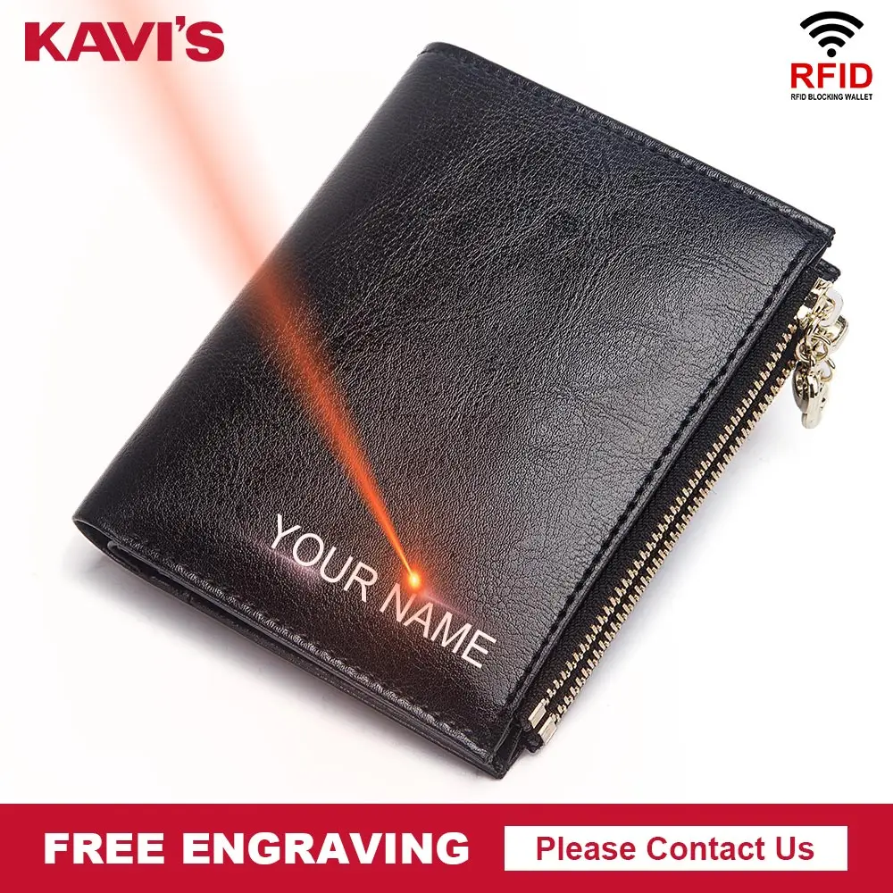 Кошелек KAVIS из натуральной кожи портфель Crazy Horse женские кошельки Подарочный для