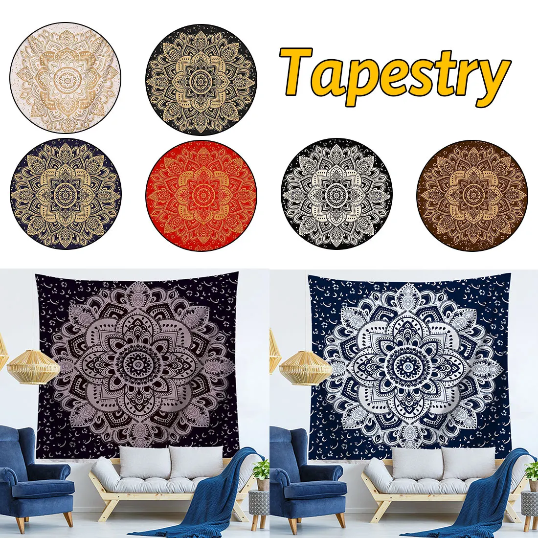 Настенный Гобелен для украшения стен коврик йоги дома спальни бесплатная