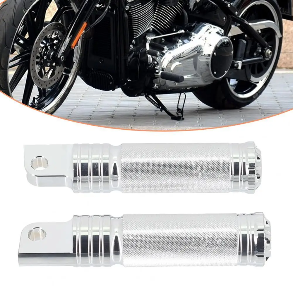 

2Pcs Wear-resistant Motorcycle CNC Foot Pegs Three Circle Flower Top Electroplating Foot Pedals for XL883 1200 X48 72