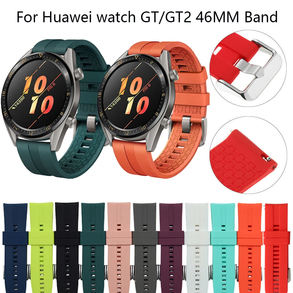 Ремешок спортивный для huawei watch GT2/2E band силиконовый оригинальный браслет наручных
