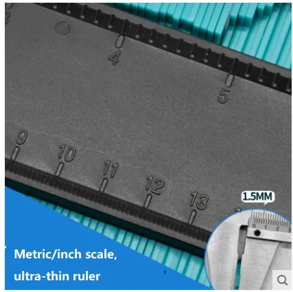12/14/25cm Irregular Contour Gauge Arc Ruler Plastic Profile Curvature Scale Template Tile Laminate tools | Инструменты
