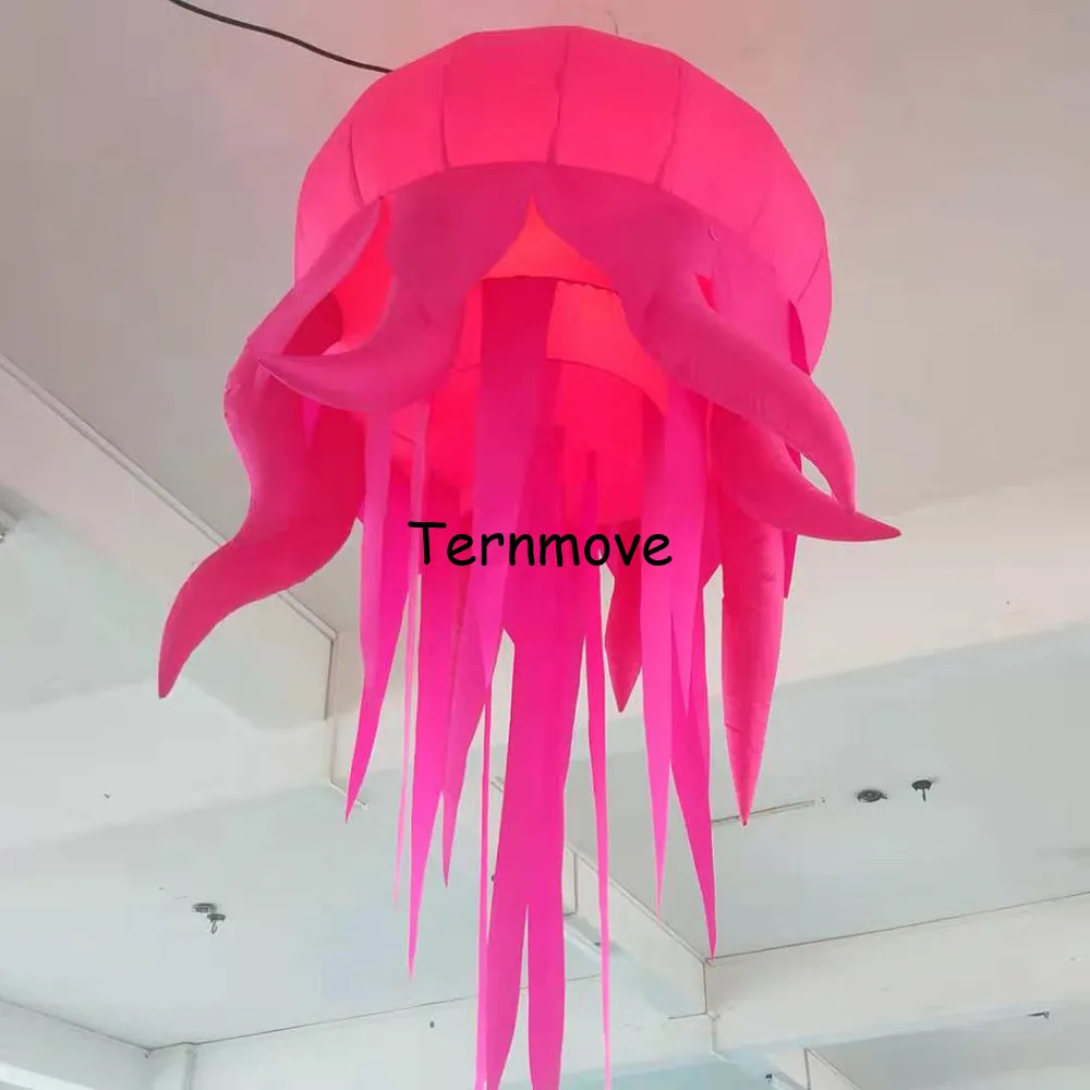 Висящий светодиодный декоративный надувной желтый воздушный шарик с воздушным светодиодным освещением для свадьбы.