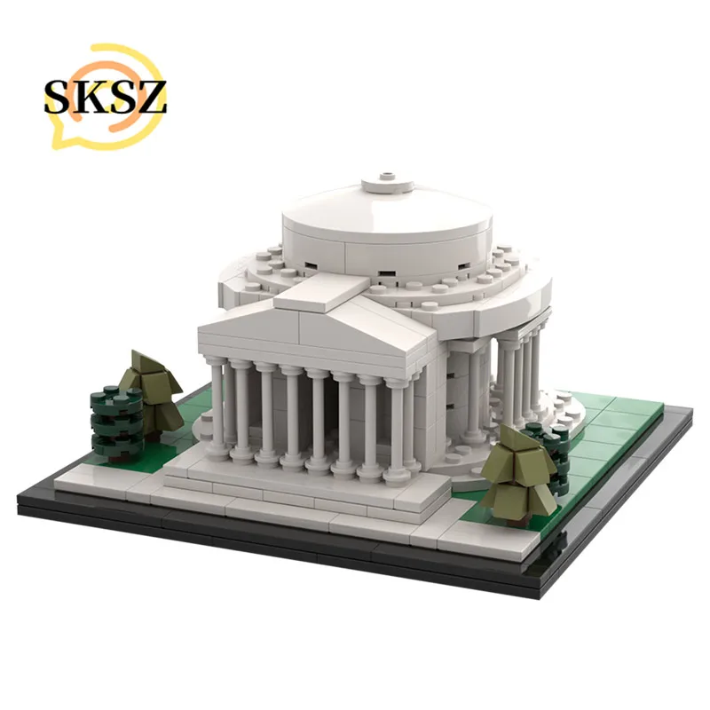 

City Street Construction Modular Jeffersones Memorialby Model Decoration Building Blocks Educational Bricks Children Toys Gifts