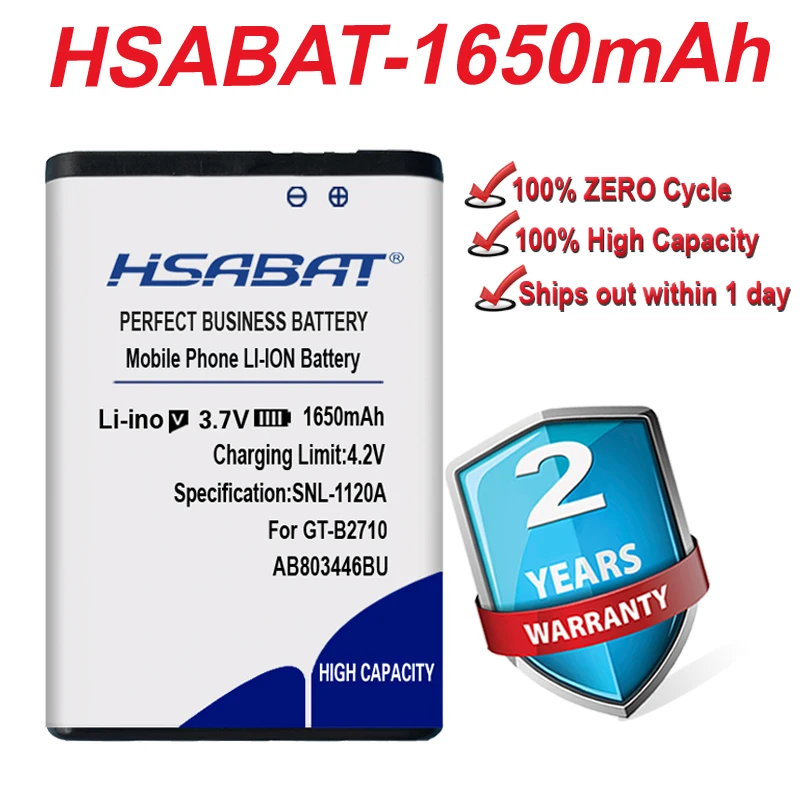 HSABAT новейший аккумулятор для Samsung GT-B2710 Xcover Battery 1650mAh AB803446BU AB803446BA | Мобильные