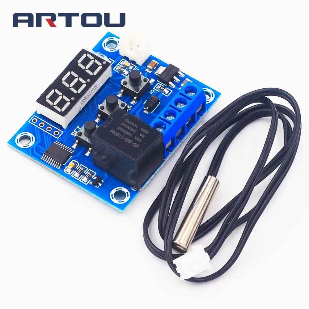 W1209 DC 12V светодиодный цифровой термостат контроль температуры термометр термо