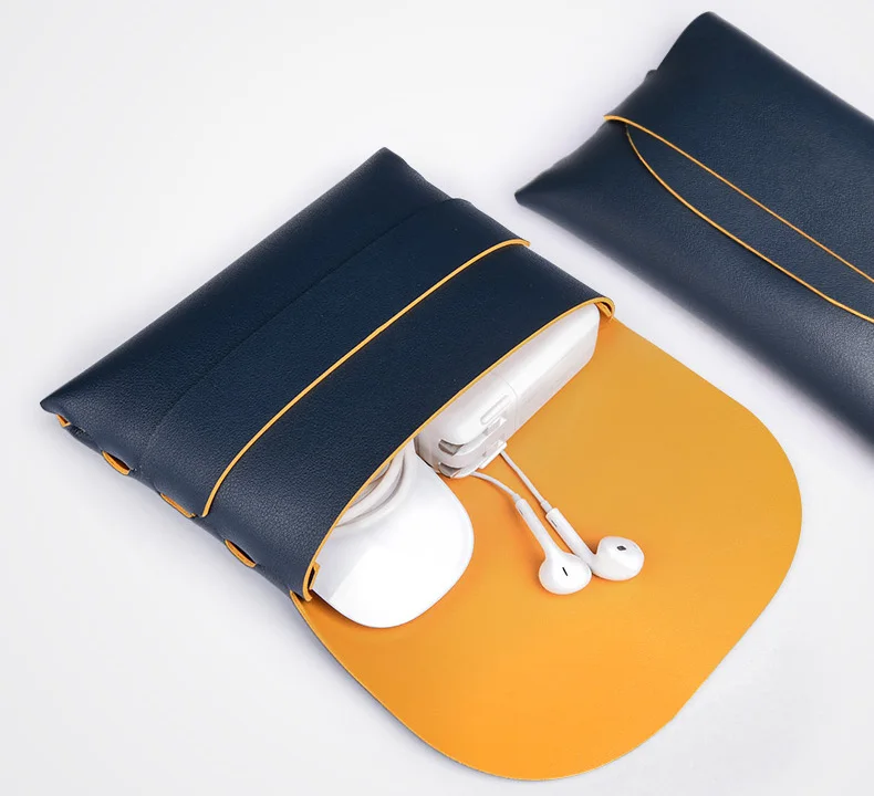 

PU leather material Notebook Power pack Laptop power storage multi-function bag/Digital storage bag