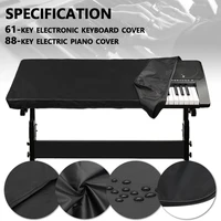 electronic piano waterproof cover dustproof anti uv electronic organ cover adjustable 6188 key instrument storage bag black