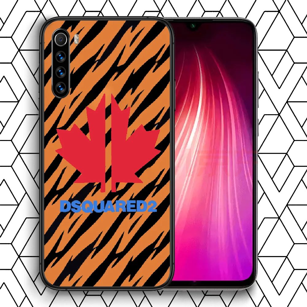 

DSQ2 D2 Fashion Brand Phone Case For Xiaomi Redmi Note 7 8 8T 9 9S 4X 7 7A 9A K30 Pro Ultra black Waterproof Pretty Back 3D Cell