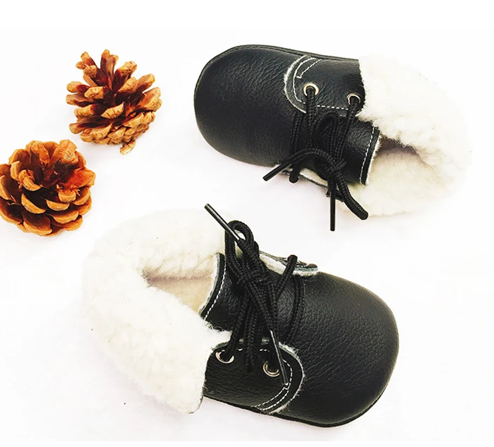 Зимняя обувь для маленьких мальчиков и девочек зимняя теплая с шерстяной