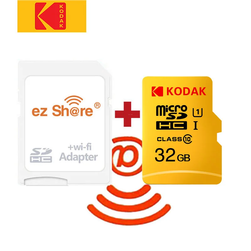 ezshare Wireless wifi adapter+Kodak Micro SD Card 16gb 32gb 64gb 128gb class10 microsd wireless tf flash Memory | Компьютеры и офис