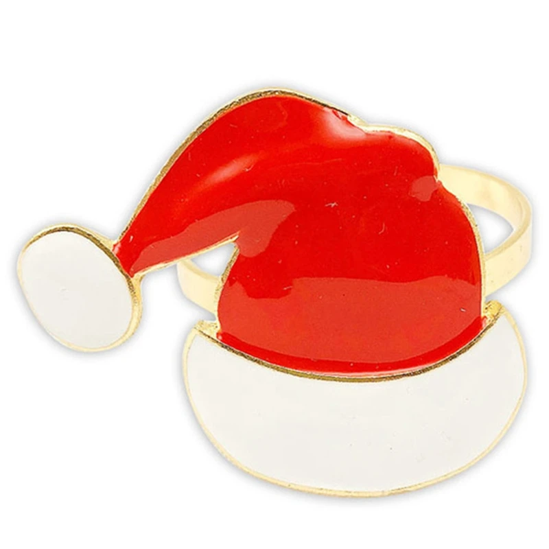 

Рождественская шляпа, кольцо для салфеток, украшение для свадебного стола, держатель для салфеток, кольцо для полотенца для рождественской ...