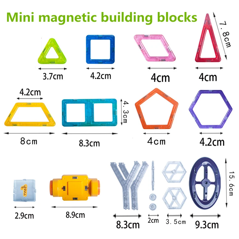 

100-312pcs 20 Different Combinations of Magnetic Designer Blocks Construction Set Model & Building Plastic Blocks For Kids