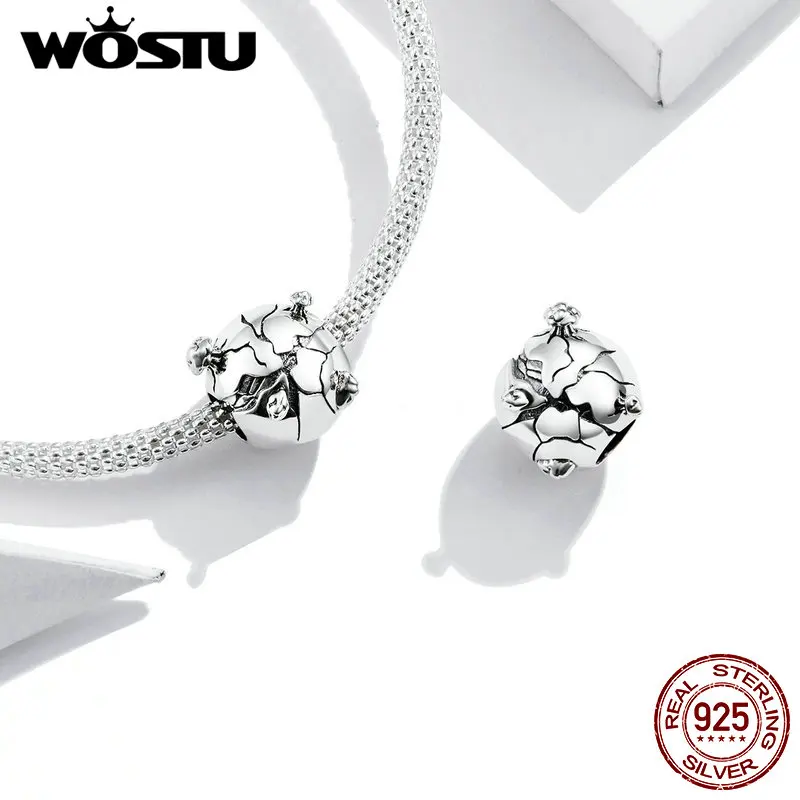 Wostu 925 пробы серебро защита подвеска Земля пробка подходит для оригинального