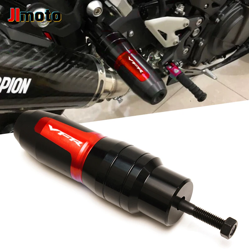 

With LOGO "VFR" For HONDA VFR750 VFR800/F VFR 1200/F VTR 250 VFR40 Motorcycle CNC Accessoire Exhaust Slider Crash Pad Protector
