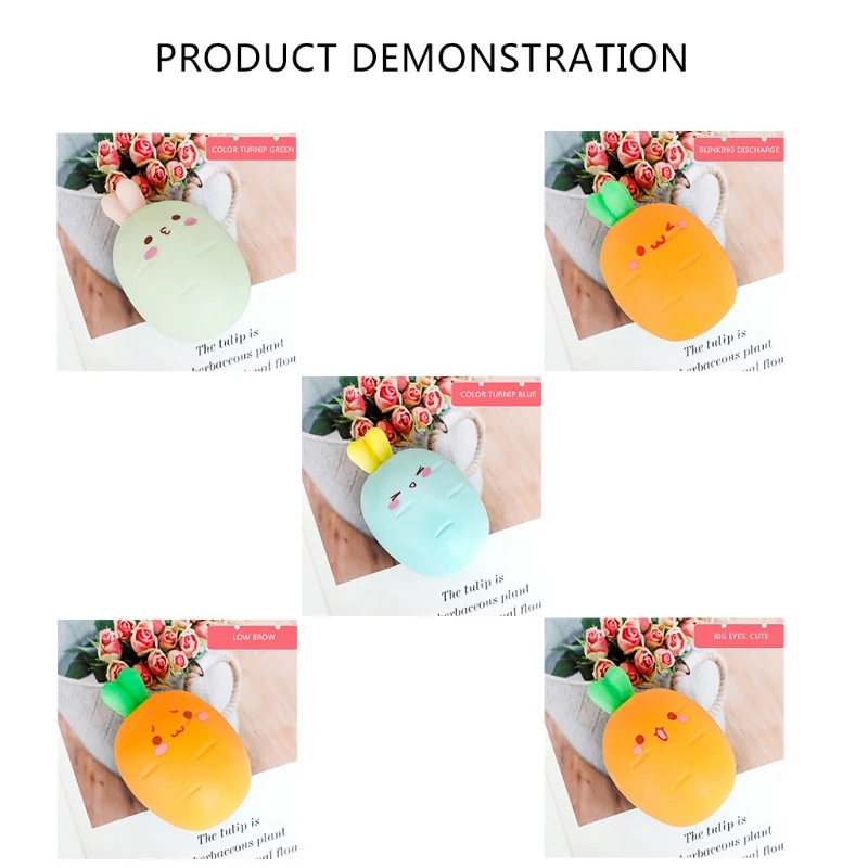 

Funny Gadget Vent Fidget Toy Children Funny Carrot Shape Weird Squeeze Toy Durable for Children Vent Fidget Toy Kids