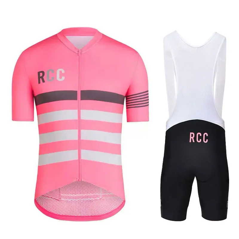 

New 2021 Men RCC Summer Short Sleeve Breathable Cycling Jersey Set Mountain Bicycle Wear Breathable Racing Road Bike Clothing