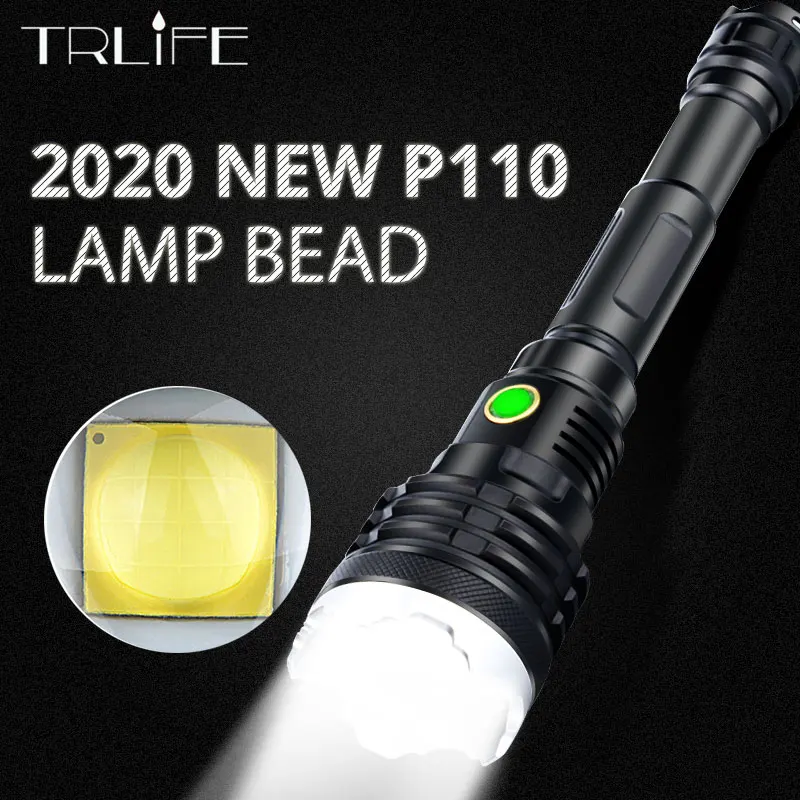 Ультра супер яркий светодиодный светильник P110 16 ядерный USB фонарь для кемпинга
