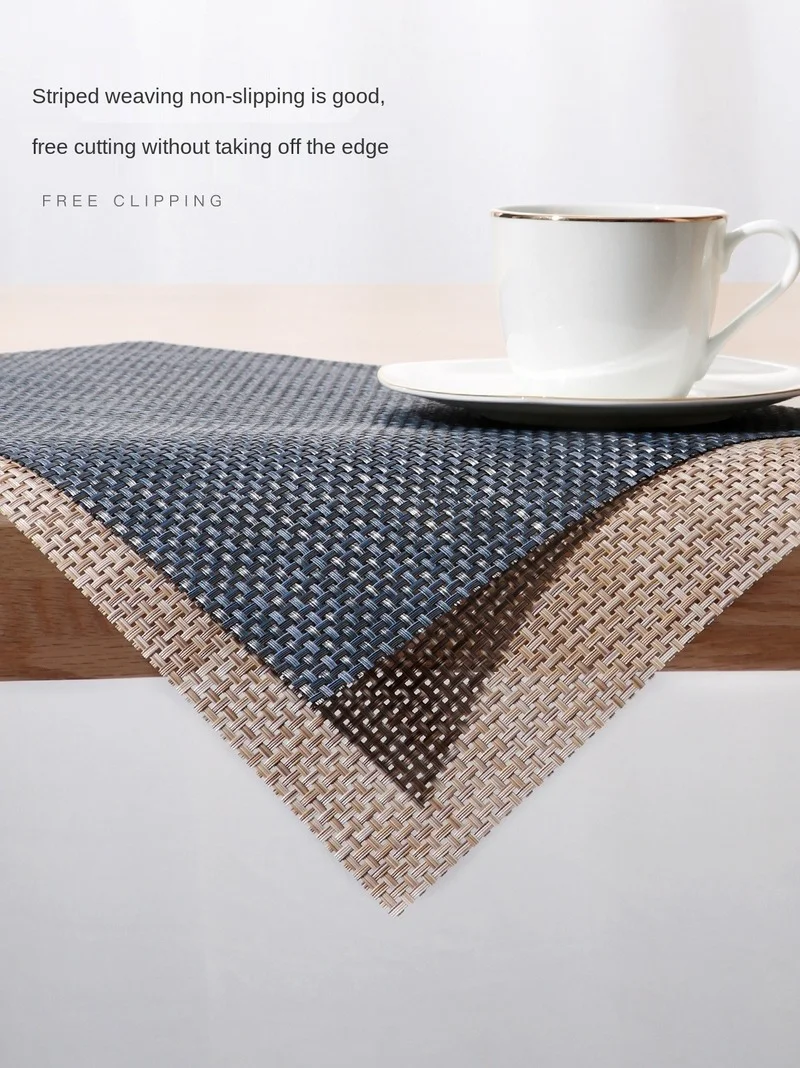 

European Style Waterproof Heat Resistant PVC Household Western Food Mat For Dish Bowl Table Pad