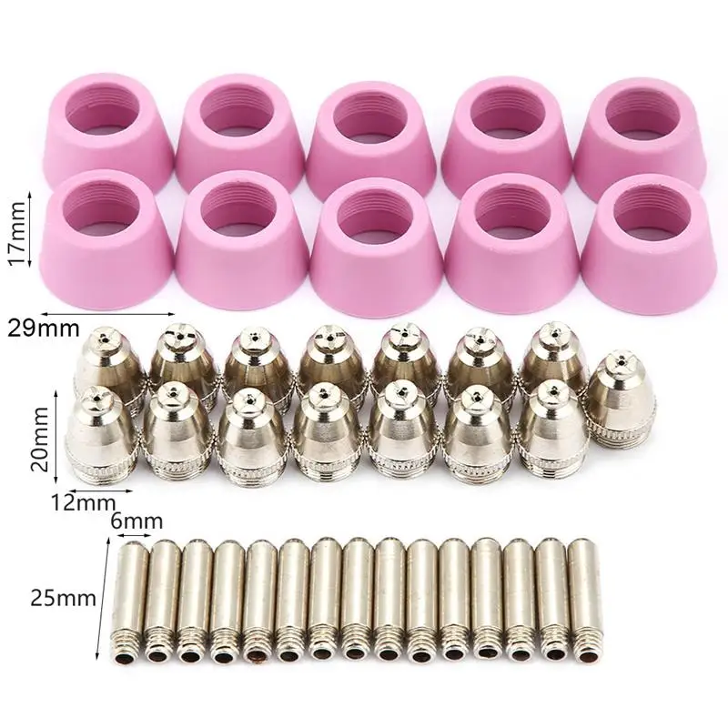 

40Pcs Air Plasma Consumable Cutter Nozzles Tip Torch Plastic Welding Nozzle For AG60/SG55 Torch