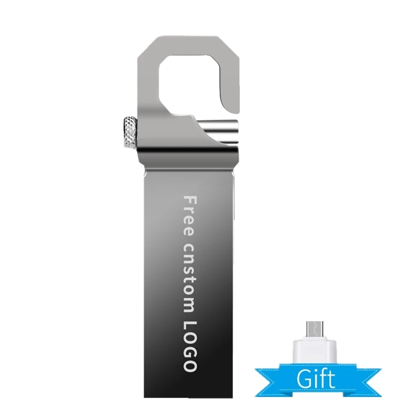 gray Usb флеш-накопитель 32 ГБ 3,0 usb флешка 128 ГБ мини-браслет флэш-накопитель металлический золотой 16 ГБ Ключ 64 Гб карта памяти 8 ГБ 4 ГБ - Цвет: gray